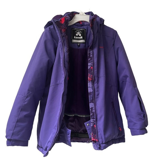 Kamik Winter Jacket Girls, Size 12, Purple - Picture 3 of 15